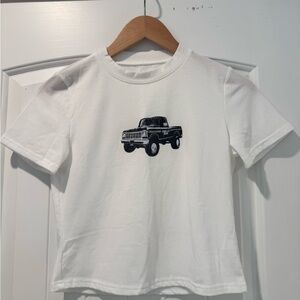 Baby tee with Vintage Truck Design